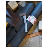 Roofing Shovel, Tar Paper Rolls, & Hand Axe