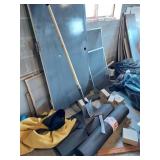 Roofing Shovel, Tar Paper Rolls, & Hand Axe