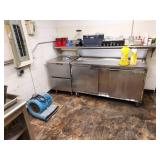 Bar Kitchen Sink, Air Fyer & Stand, Stainless Shelf, and Food Prep Cooler