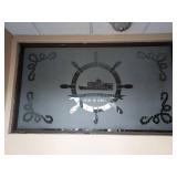 Etched Glass "The Paddle Wheel Bar & Grill"