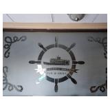 Etched Glass "The Paddle Wheel Bar & Grill"