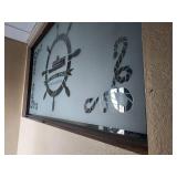 Etched Glass "The Paddle Wheel Bar & Grill"