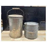 Metal Minnow Bucket and Metal Pail