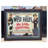 Framed "My Little Chickadee" Movie Poster