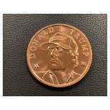 1 Ounce .999 Fine Copper Round Donald J. Trump