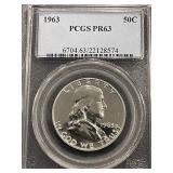 1963 Franklin Half Dollar PCGS MS63