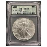 1999 Silver Eagle ICG MS69