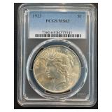 1923 Peace Dollar PCGS MS63