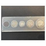 Barber Half Dollar, Quarter, Dime, Liberty Nickel, Indian Cent