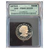 1979-S Susan B Anthony Dollar Proof ICG PR69 Deep Cameo
