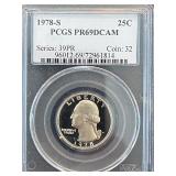 1978-S Washington Quarter Proof PCGS PR69 Deep Cameo