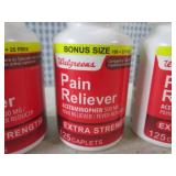 (EC1) 3 Bottles Extra Strength Pain Reliever 125 Caplets Each
