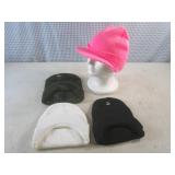 (CSB) Lot of 4 Winter Knit Visor Hats Assorted Colors - Foam Head Not Included