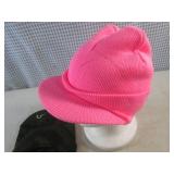 (CSB) Lot of 4 Winter Knit Visor Hats Assorted Colors - Foam Head Not Included