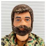 1964 GI JOE Adventure Team Flocked Hair Action Figure 12" (Missing Some Flock On Head)