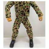 1964 GI JOE Adventure Team Flocked Hair Action Figure 12" (Missing Some Flock On Head)