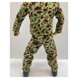 1964 GI JOE Adventure Team Flocked Hair Action Figure 12" (Missing Some Flock On Head)