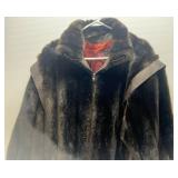 Vintage Dark Brown Faux Fur Tissavel Jacket Made In England Size 12