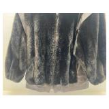 Vintage Dark Brown Faux Fur Tissavel Jacket Made In England Size 12