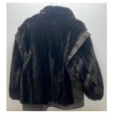 Vintage Dark Brown Faux Fur Tissavel Jacket Made In England Size 12