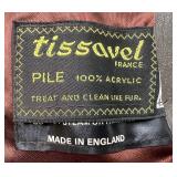 Vintage Dark Brown Faux Fur Tissavel Jacket Made In England Size 12