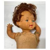 Large Group Of Misc. Vintage Dolls With Doll Trunk & More (Need TLC Has Smell)