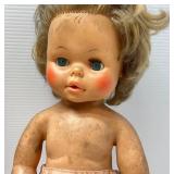 Large Group Of Misc. Vintage Dolls With Doll Trunk & More (Need TLC Has Smell)