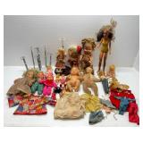 Large Group Of Misc. Vintage Dolls  & More (Need TLC Has Smell)