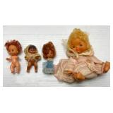 Large Group Of Misc. Vintage Dolls  & More (Need TLC Has Smell)