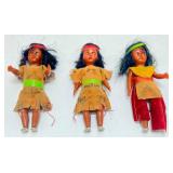 Vintage Native American Miniarute Doll House Teepee With Dolls