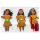 Vintage Native American Miniarute Doll House Teepee With Dolls