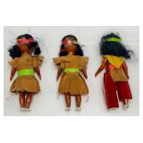 Vintage Native American Miniarute Doll House Teepee With Dolls