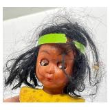 Vintage Native American Miniarute Doll House Teepee With Dolls