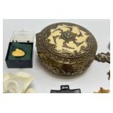 Vintage Carry Case With Vintage Jewelry & More