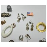 Vintage Carry Case With Vintage Jewelry & More