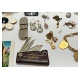 Vintage Carry Case With Vintage Jewelry & More