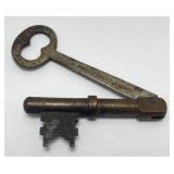 Antique Skeleton Keys 1= Folding Marked Patented Mar. 23. 1869