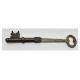 Antique Skeleton Keys 1= Folding Marked Patented Mar. 23. 1869