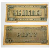 Misc. Vintage Facsimile (FAKE) US CONFEDERATE PAPER CURRENCY (Still Very Cool Vintage)