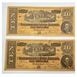 Misc. Vintage Facsimile (FAKE) US CONFEDERATE PAPER CURRENCY (Still Very Cool Vintage)