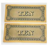 Misc. Vintage Facsimile (FAKE) US CONFEDERATE PAPER CURRENCY (Still Very Cool Vintage)