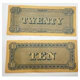 Misc. Vintage Facsimile (FAKE) US CONFEDERATE PAPER CURRENCY (Still Very Cool Vintage)