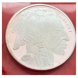 1 OZ. .999 Fine Silver Buffalo Round (In Protective Sleeve)