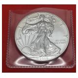 2020 Silver American Eagle 1 Troy Oz. .999 Fine Silver (In Protective Sleeve)