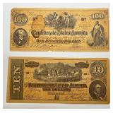 Misc. Vintage Facsimile (FAKE) US CONFEDERATE PAPER CURRENCY (Still Very Cool Vintage)