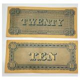 Misc. Vintage Facsimile (FAKE) US CONFEDERATE PAPER CURRENCY (Still Very Cool Vintage)