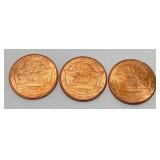.999 Copper 1 OZ. Coins 21 Total