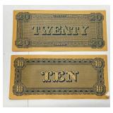 Misc. Vintage Facsimile (FAKE) US CONFEDERATE PAPER CURRENCY (Still Very Cool Vintage)