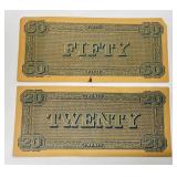 Misc. Vintage Facsimile (FAKE) US CONFEDERATE PAPER CURRENCY (Still Very Cool Vintage)