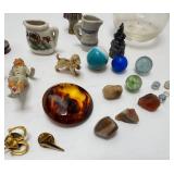 Misc. Vintage Items Including Powder Boxes, Marbles, Toys & More
